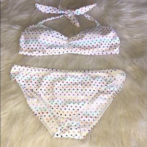 New Polka Dots Halter Bikini Set